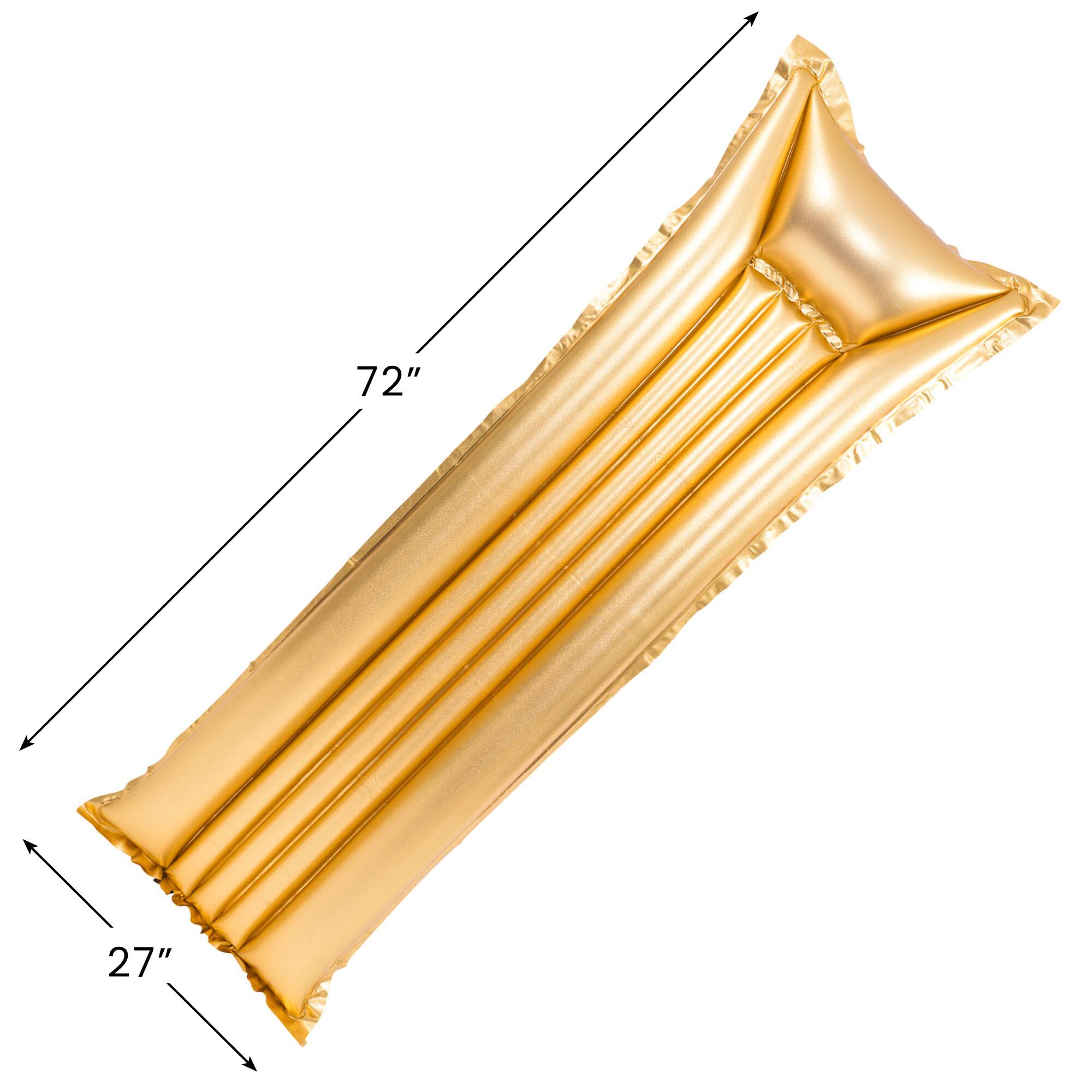 6ft. Gold Inflatable Swimming Pool Mattress Float